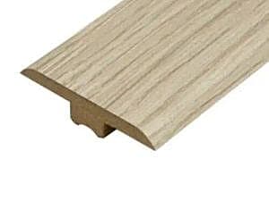 White Varnished Oak Laminate Doorbar - T-Bar 0.9m