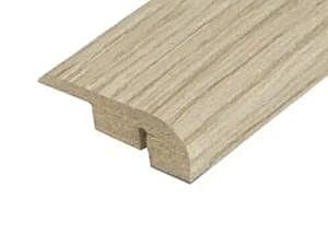 White Varnished Oak Laminate End Bar - 0.9m