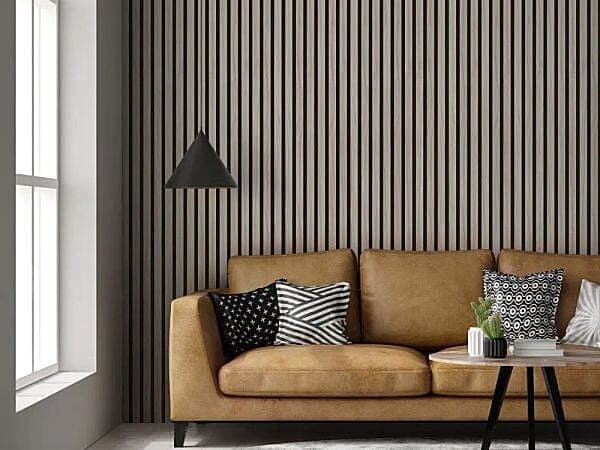 Washed Grey Acoustic 24mm Wall Panel - 600x2700mm