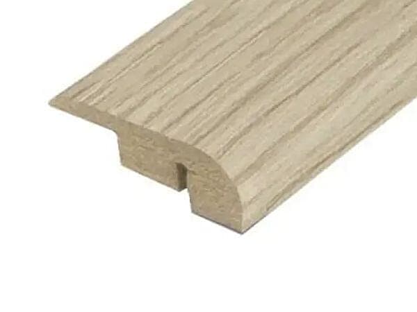 White Varnished Oak Laminate End Bar - 0.9m