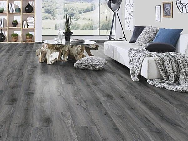 Dark Metal Grey Oak 8mm Laminate Flooring