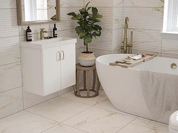 Golden Marble Waffle Wall Tile 300x600mm