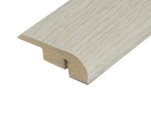 White Brushed Laminate End Bar - 0.9m