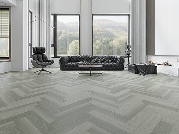 Feathered Grey 2.5mm Herringbone LVT