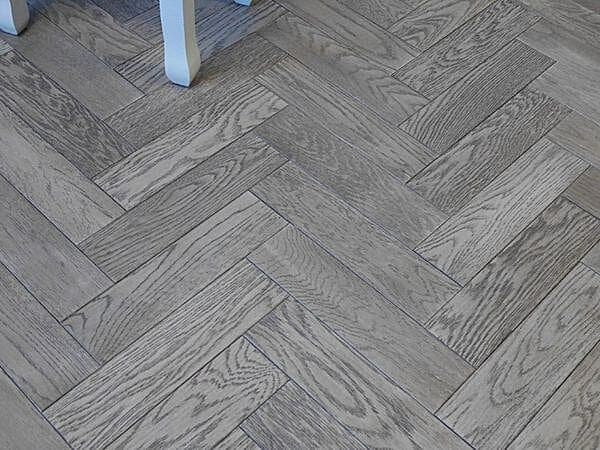 Gunmetal Grey Oak Herringbone 18mm