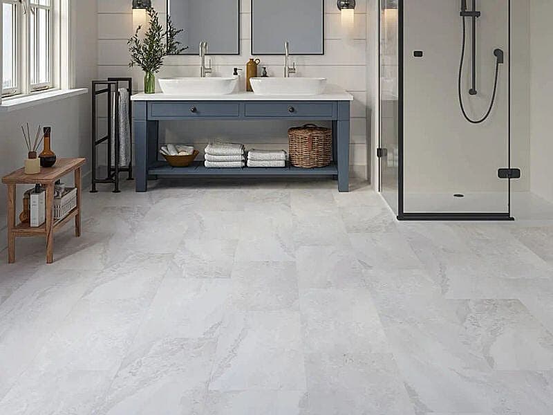 Pearl White 2mm Tile LVT