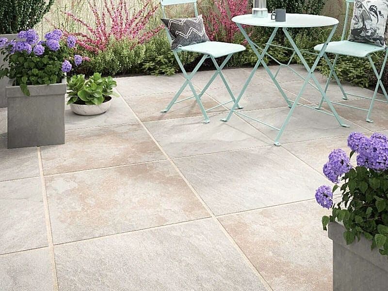 Greek White Matt Glazed Porcelain 20mm Outdoor Tile
