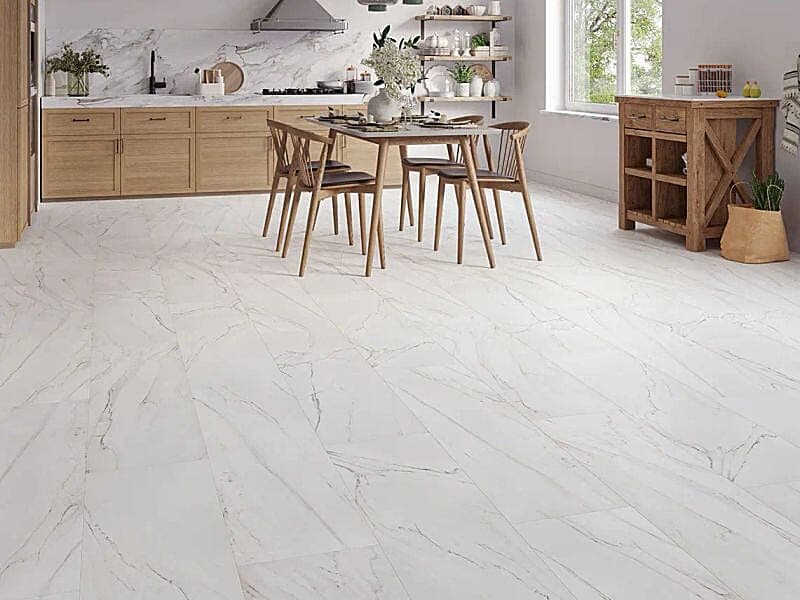 Ice White Marble Tile 10mm Laminate Flooring