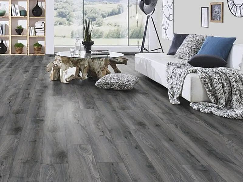 Dark Metal Grey Oak 8mm Laminate Flooring