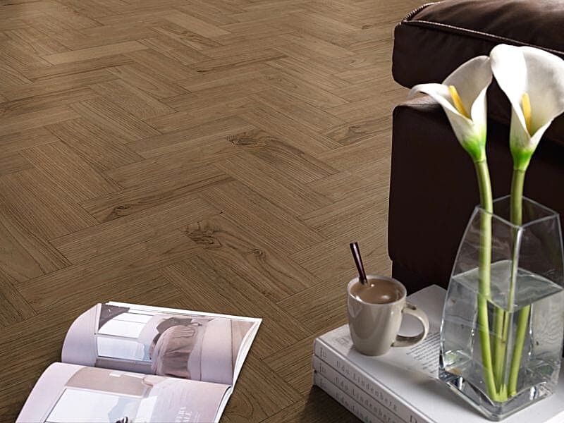 Heritage Oak Herringbone Dryback LVT