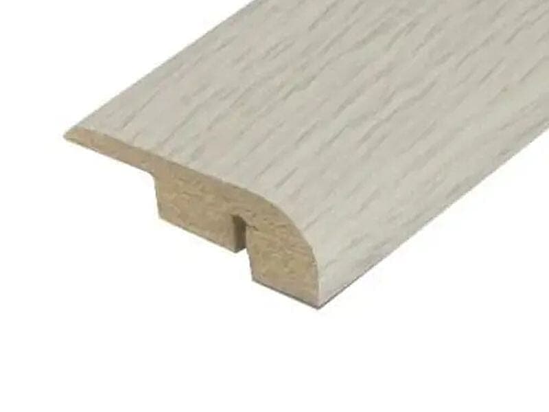 White Brushed Laminate End Bar - 0.9m