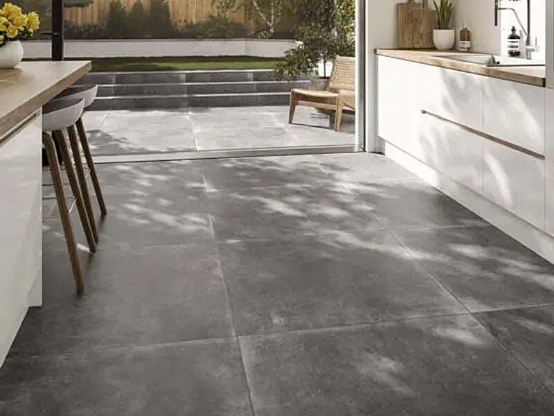 Downtown Grey Glazed Porcelain Tile - 800x800mm