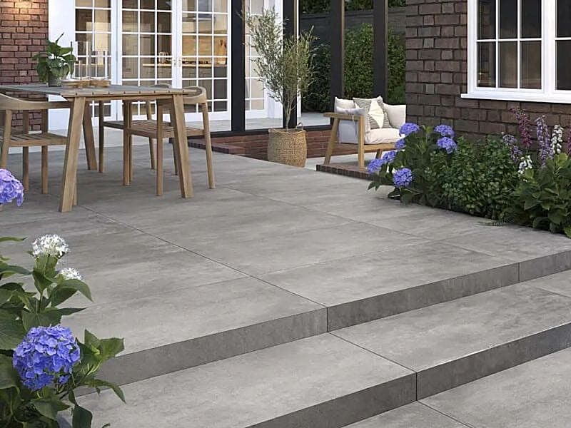 Glazed Anthracite 600x1200mm Outdoor 20mm Porcelain Tile