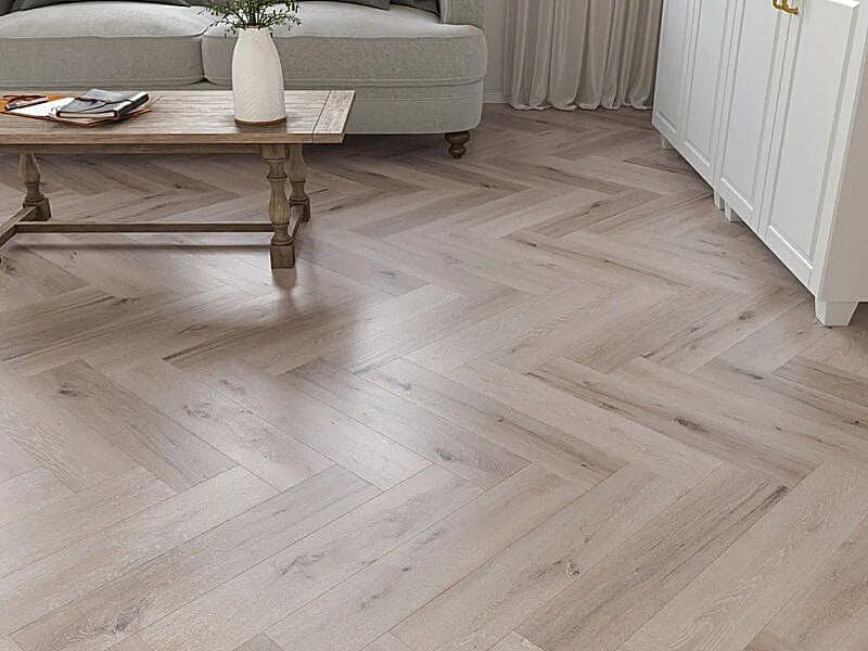 Whitewash Oak 5mm Herringbone SPC Click