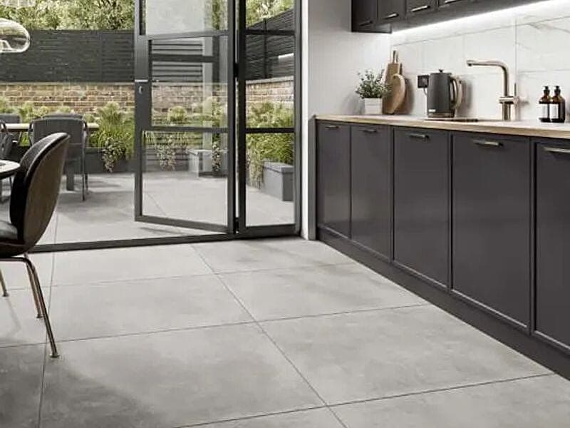 Ash Grey Glazed Porcelain Tile - 800x800mm