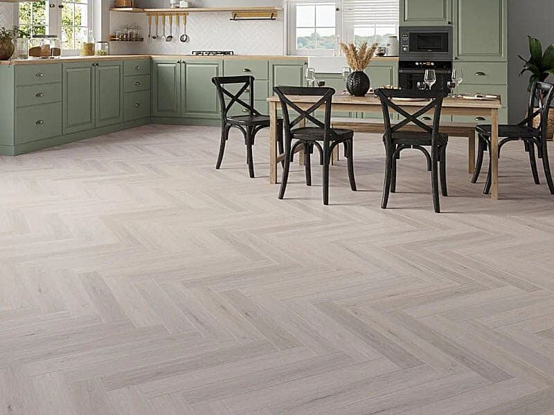 Compton Grey Oak 5mm Herringbone SPC Click