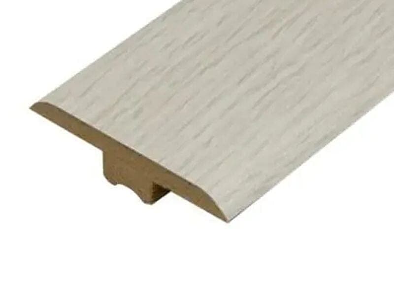 White Brushed Laminate Doorbar - T-Bar 0.9m
