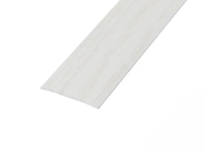 Arctic White Flat Aluminium Door Bar 0.9m